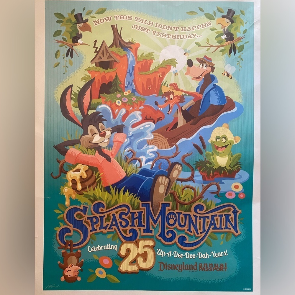 💦SPLASH MTN💦Poster from Disneyland Disney